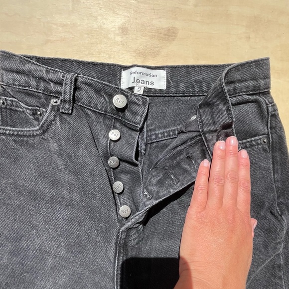 Reformation Cynthia High Rise Straight Jean - Picture 4 of 6